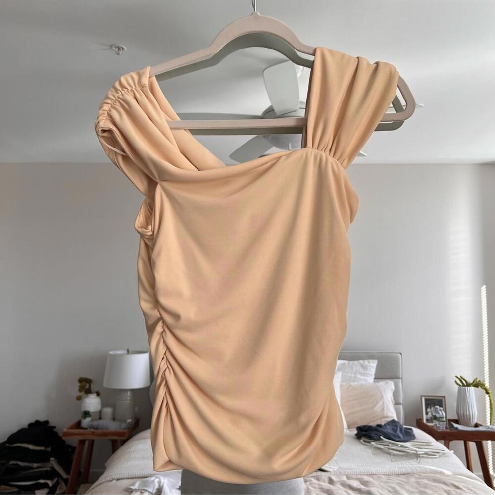 Zara Cream Ruched Top